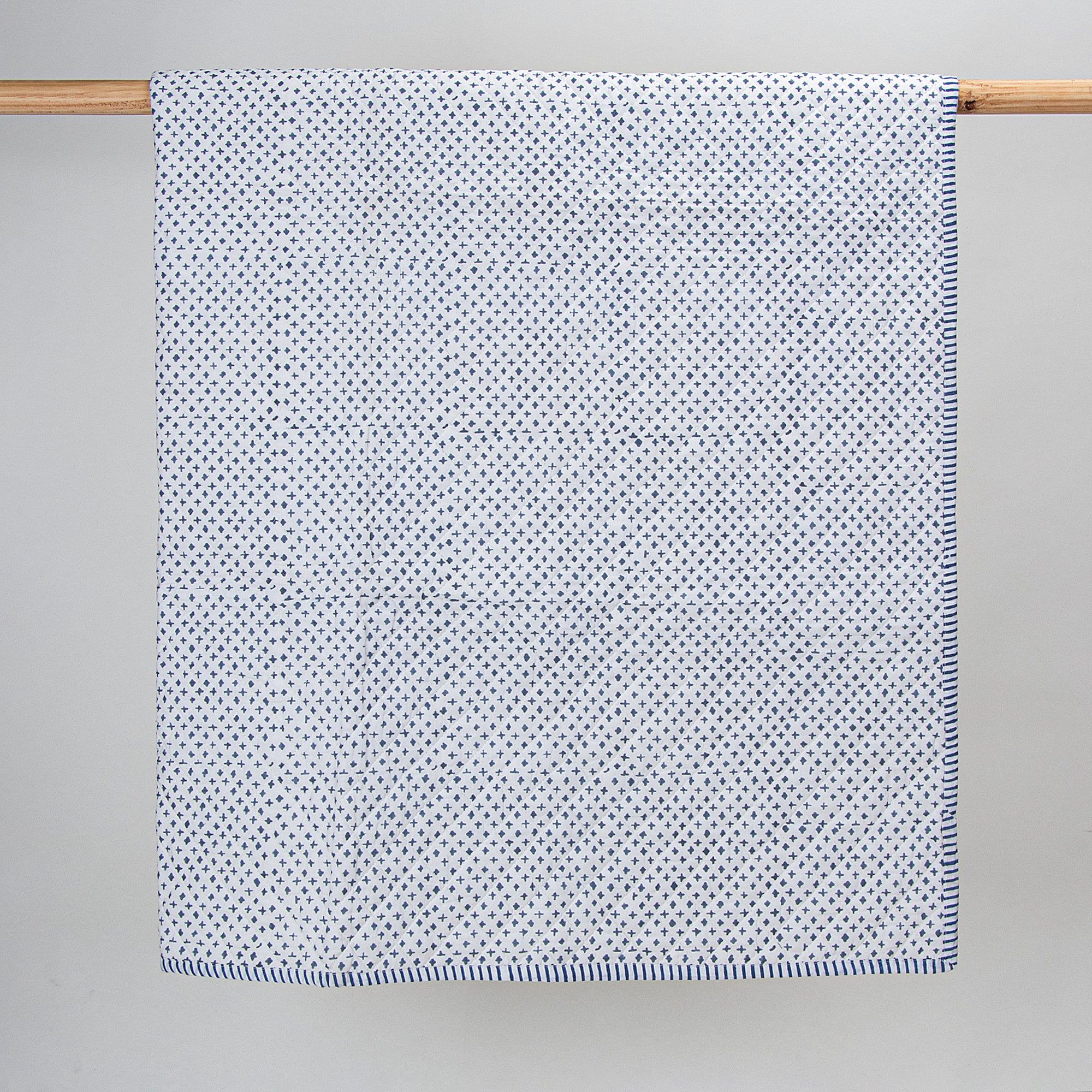 Blue Star Printed Soft Cotton Baby Blankets 123